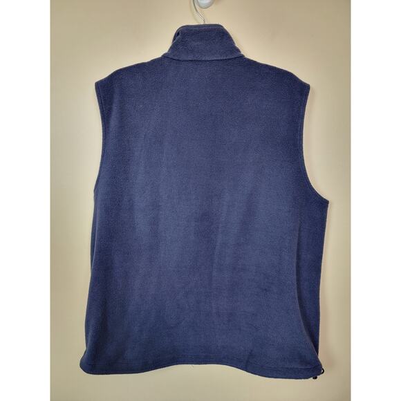 Woolrich Zip Up Fleece Vest Men's Size Large Blue Sleeveless Mock Neck - Picture 6 of 6